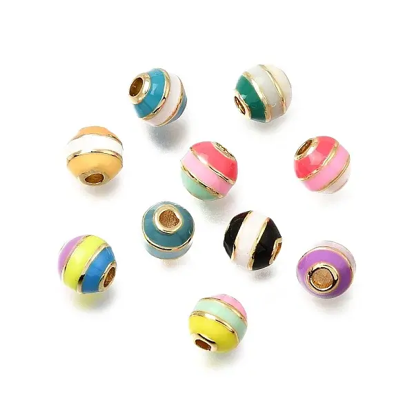 Brass Enamel Beads
