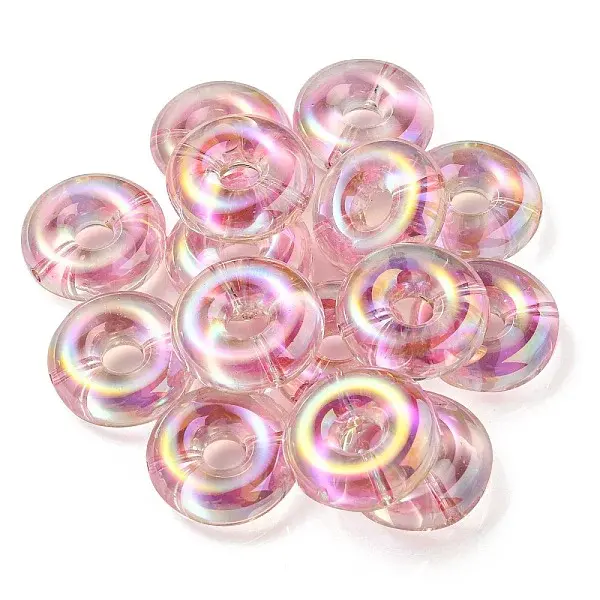 UV Plating Rainbow Iridescent Acrylic Beads