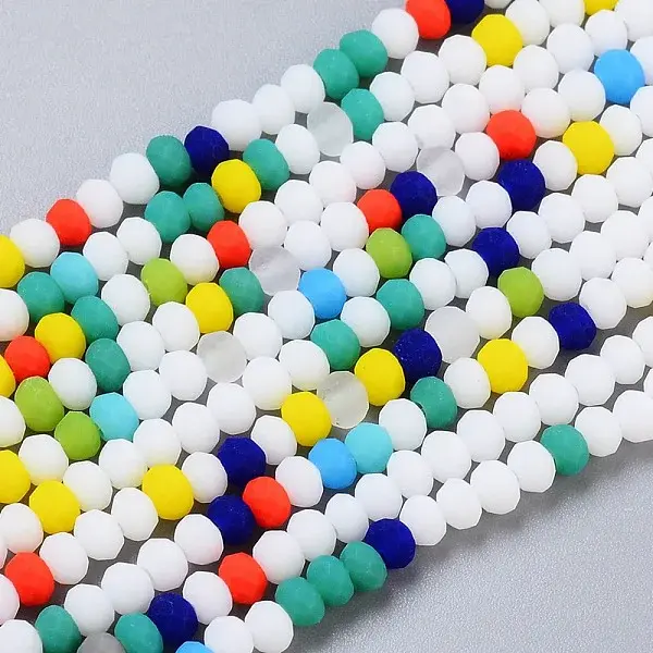 Faceted Glass Beads Strands
