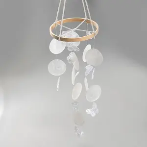 Dyed Natural Shell Slices Wind Chimes