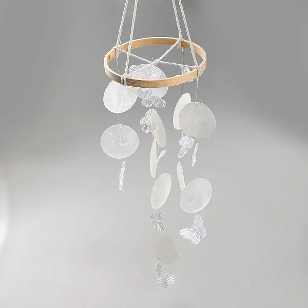 Dyed Natural Shell Slices Wind Chimes