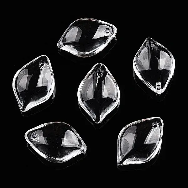 Transparent Glass Petal Beads