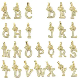 Brass Micro Pave Cubic Zirconia Pendants