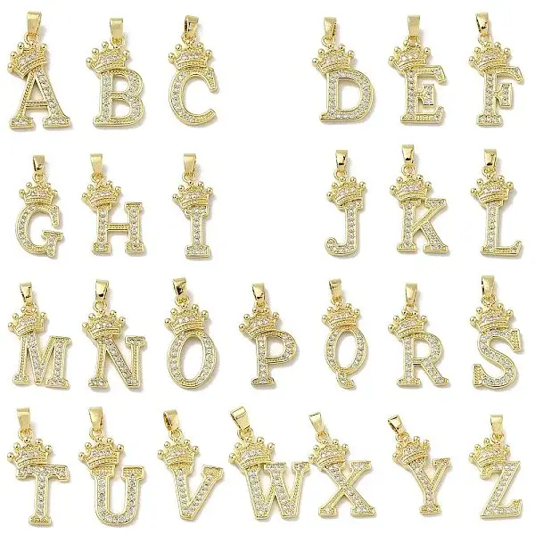 Rack Plating Brass Micro Pave Cubic Zirconia Pendants