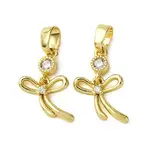 Brass Micro Pave Cubic Zirconia Pendants