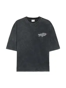 Bershka Tričko  svetlosivá / čierna