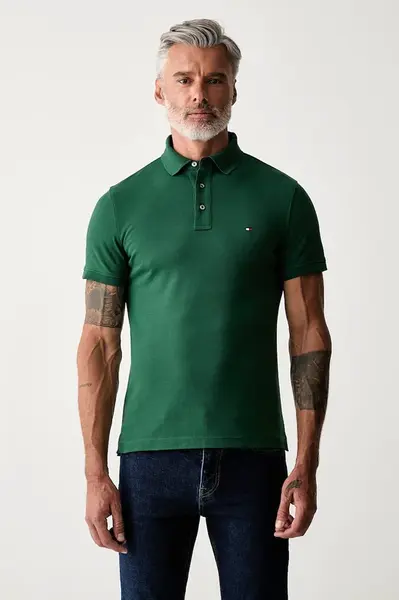 Tommy Hilfiger polo tričko bavlnené s elastanom