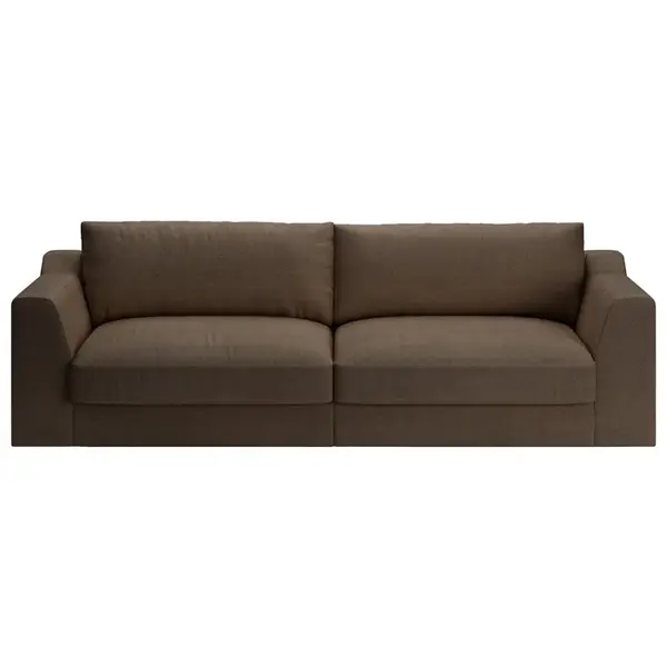 Sit & More POHOVKA BIG SOFA, textil, tmavě hnědá