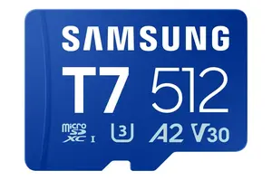 Paměťová karta Samsung T7/Micro SDXC/512GB/UHS-I U3 / Class 10, modrá