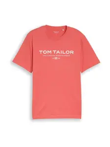 TOM TAILOR Tričko  melónová / biela