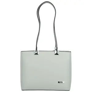 Dámská kabelka na rameno světle šedá - Delami Velvet Touch