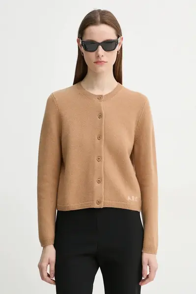 Vlněný svetr A.P.C. cardigan mila