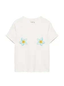 Pull&Bear Tričko  svetlomodrá / tmavožltá / šedobiela