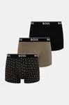 BOSS boxerky pánské bavlněné s elastanem Trunk 3P Power Desig 3-pack