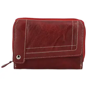 Dámská kožená peněženka vínová - Tomas Feisol vínová