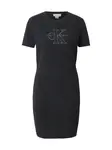 Calvin Klein Jeans Pletené šaty  čierna / strieborná