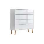 MID.YOU KOMODA, bílá, vysoce lesklá bílá, 79/86/33 cm