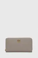 Kožená peněženka Pinko šedá barva, 100250 A0F1