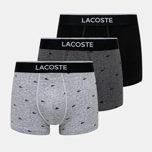Funkční prádlo Lacoste (3-pack) pánské, černá barva