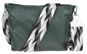 NovaKabelka.cz Batilda Verde Scura s přídavným popruhem I