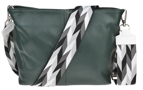 NovaKabelka.cz Batilda Verde Scura s přídavným popruhem I