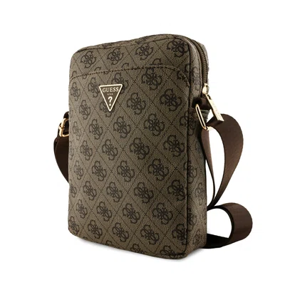 Taška Guess PU 4G Triangle Logo 8", hnědá