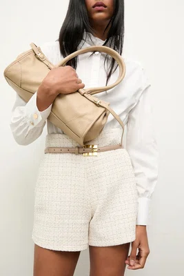 Kraťasy Answear.LAB dámské, béžová barva, high waist