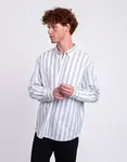 Carhartt WIP L/S Dillion Shirt Dilion Stripe, Park/White S