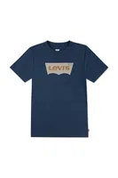 Dětské bavlněné tričko Levi's tyrkysová barva, s potiskem, 8E8157