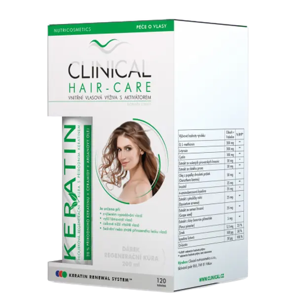 CLINICAL Hair-Care 120 tobolek + Keratin regenerační kúra 100 ml