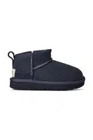 Dětské semišové sněhule UGG T CLASSIC ULTRA MINI černá barva, 1130750T