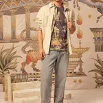 Bavlněné tričko Medicine pánské, modrá barva, s potiskem