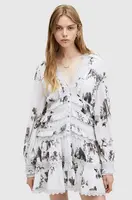 Šaty AllSaints ZORA IONA DRESS bílá barva, mini, W167DA