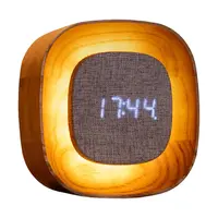LED budík Gingko Design Lumos 12,5 cm bílá barva