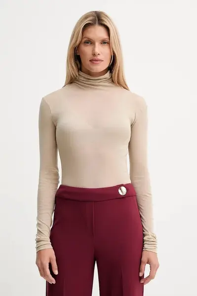 Bavlněné tričko s dlouhým rukávem American Vintage T-SHIRT ML COL ROULE