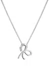 Hot Diamonds Krásný stříbrný náhrdelník s diamanty Mašle Much Loved DP909 (řetízek, přívěsek)