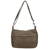 Dámská kožená crossbody kabelka taupe - Delami Vera Pelle Meyrra