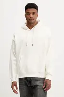 Bavlněná mikina Guess Jeans pánská, béžová barva, s kapucí, hladká, M5YQ16 KCPR1