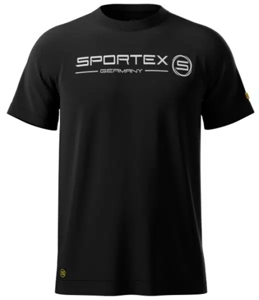 Sportex rybářské tričko t-shirt černé s logem - m