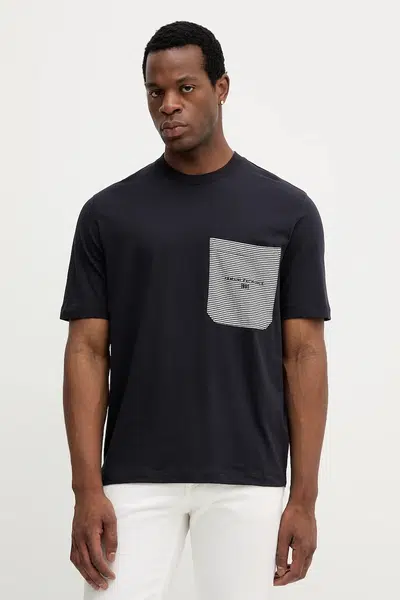 Bavlněné tričko Armani Exchange pánské, tmavomodrá barva, XM001080 AF10361