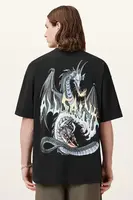 Bavlněné tričko AllSaints DRAGON