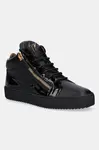 Kožené tenisky Giuseppe Zanotti Maylondon pánské, černá barva, RU50001.003