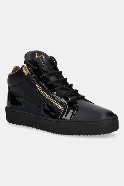 Kožené tenisky Giuseppe Zanotti Maylondon pánské, černá barva, RU50001.003