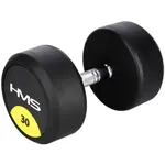 HMS HG PRO 30KG Pogumovaná jednoručná činka, čierna, veľkosť 30 KG