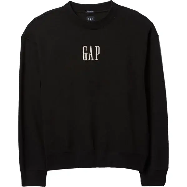 GAP CORP LOGO CREW Pánska mikina, čierna, veľkosť