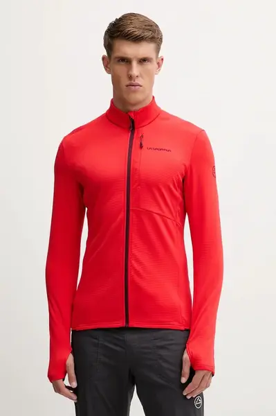 Outdoorová mikina LA Sportiva Chill Thermal pánská, červená barva, hladká, ZASF039