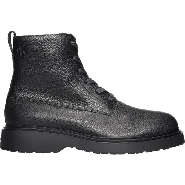 Calvin Klein COMBAT ESS LACE UP ZIP BOOT LTH Pánska členková obuv, čierna, veľkosť