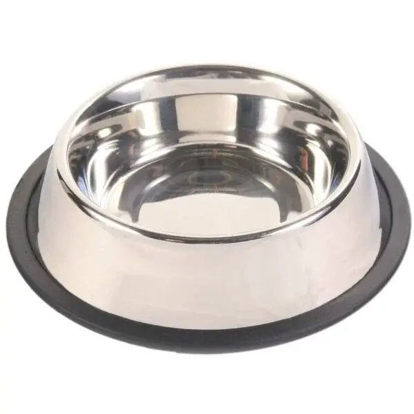 TRIXIE STAINLESS STEEL BOWL 450ML Nerezová miska, strieborná, veľkosť