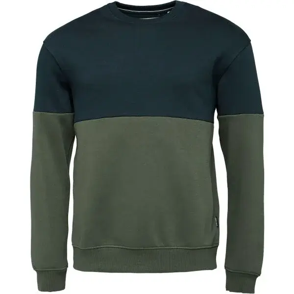 BLEND BHJUTAR Pánska mikina, khaki, veľkosť