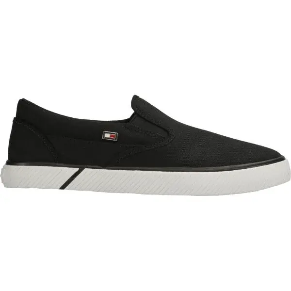 Tommy Hilfiger VULC CANVAS Dámske slip-on tenisky, čierna, veľkosť